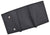Genuine Leather RFID Blocking Police Badge Holder Trifold Wallet Black with Snap Closure RFID3519TABK