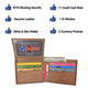 Wallet for Men Hunter Leather RFID Blocking Bifold Passcase Wallet With ID Window RFID611279