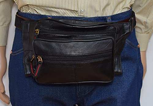 Genuine Leather Men Fanny Pack Waist Bag: Murse Man Purse | Mens Bag |  Pouch Waist Bag