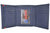 Men's Soft Premium Leather RFID Trifold Wallet Sleek & Slim ID Window Credit Card Holder Navy Blue RFID611289