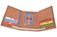 Cazoro Genuine Leather Mens RFID Blocking Slim Trifold Wallet 8 Cards 1 ID Window 2 Bill Pockets RFID611305