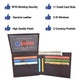 Leather Wallets for Men RFID Wallet Quality Hunter Leathers ID License Billfold Brown RFID611283