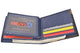 Cazoro Front Pocket Wallet for Men RFID Blocking Leather Bifold ID Window Navy Blue Wallet RFID611300