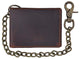 Men's RFID Signal Blocking Biker's Slim Bifold Chain Card ID Vintage Brown Leather Wallet RFID610045RHU