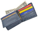 EW-316/Men's Waterproof Genuine Eel Skin Leather Flap Up ID Credit Card Holder Bifold Wallet-[Marshal wallet]- leather wallets
