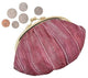 EW10-BIG/NEW WATERPROOF EEL SKIN LARGE DOUBLE COIN CHANGE PURSE WALLET-[Marshal wallet]- leather wallets