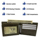 Wallet for Men RFID Blocking Leather Bifold Double ID Flap Wallet USA Series Gift Box RFID53HU
