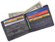 EW-316/Men's Waterproof Genuine Eel Skin Leather Flap Up ID Credit Card Holder Bifold Wallet-[Marshal wallet]- leather wallets