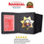 Leather Badge Holder 7 Pointed Star Compact, Low Profile Case with Single Id Window 2535TABK