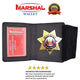 Leather Badge Holder 7 Pointed Star Compact, Low Profile Case with Single Id Window 2535TABK