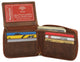RFID Blocking Mens Vintage Leather Zip Around Bifold Wallet Credit Card Holder RFID1256HTC