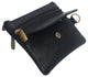 8101 CF Women Genuine Leather Triple Zipper Small Wallet Change Coin Purse Holder with Front Snap Pocket