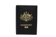 RFID520151BK Genuine Leather RFID International Travel Passport Holder with Vaccine Card Slot