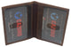 RFID611515RHU Cazoro Slim Thin Genuine Leather 2 ID Window Mini Wallet Holder Bifold Driver's License Safe