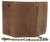 RFID Blocking Men's Biker Vintage Brown Genuine Leather Long Tri-fold Chain Wallet RFID1646HCH