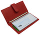 CN157 Real Leather Checkbook Cover RFID Wallets For Women Duplicate Check With Snap Closure