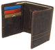CAZORO Wallets for Men Vintage Leather RFID Blocking Slim Trifold Men's Wallet with Box RFID930055HTC