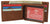 RFID52NU RFID Blocking Real Leather Slim Bifold Wallet Center ID Flap Window Engraved Logos Front Pocket Wallet for Men