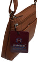 Womens Premium Leather Luxury Crossbody Shoulder Handbag Purse for Ladies CN0906-[Marshal wallet]- leather wallets