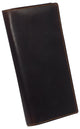RFID0156BF Men's Genuine Buffalo Leather Long Basic Checkbook Cover RFID Blocking