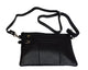Ladies Black Genuine Leather Small Crossbody & Shoulder Bag with 4 Zipper Pockets Womens 804BK-[Marshal wallet]- leather wallets