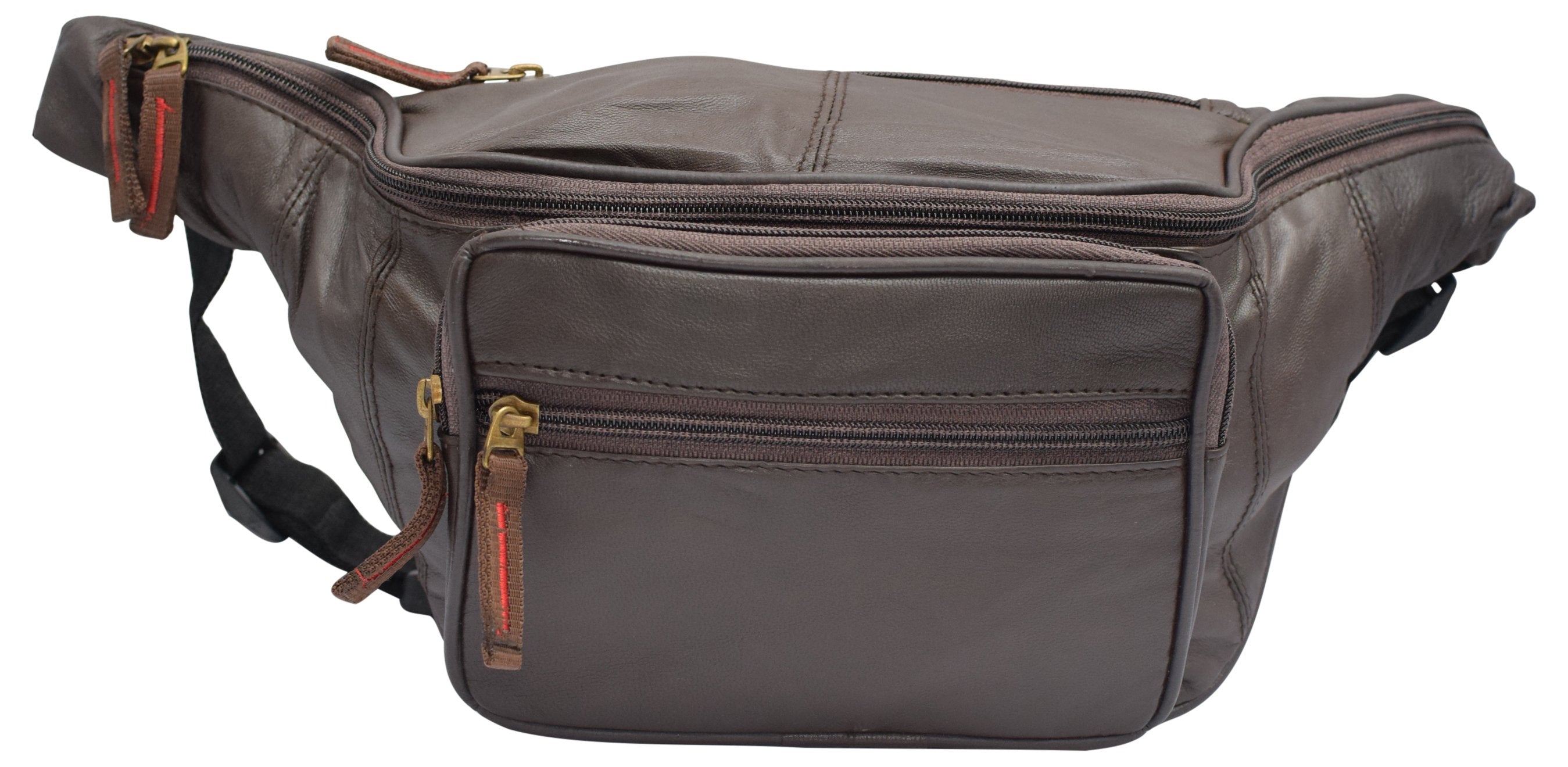 Genuine Leather Concealed Carry Weapon Waist Pouch Fanny Pack Gun