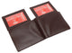 Genuine Leather RFID Blocking Double Flap 3 ID Window Bifold Wallet 630590