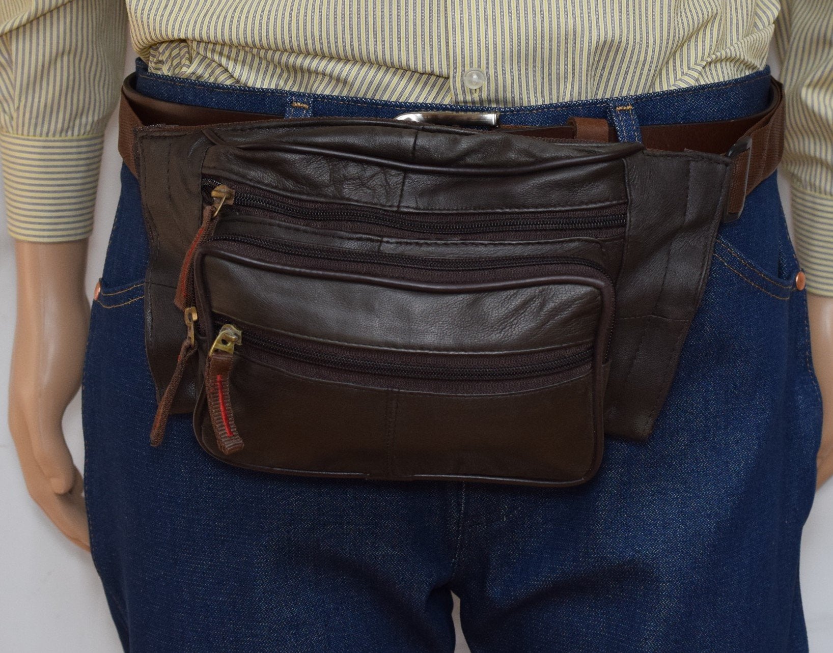 Genuine Leather Concealed Carry Pistol Pouch Ultimate Fanny Pack
