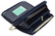 RFIDCN4575 Genuine Leather Womens RFID Blocking Security Double Zip-around Indexer Phone Wallet