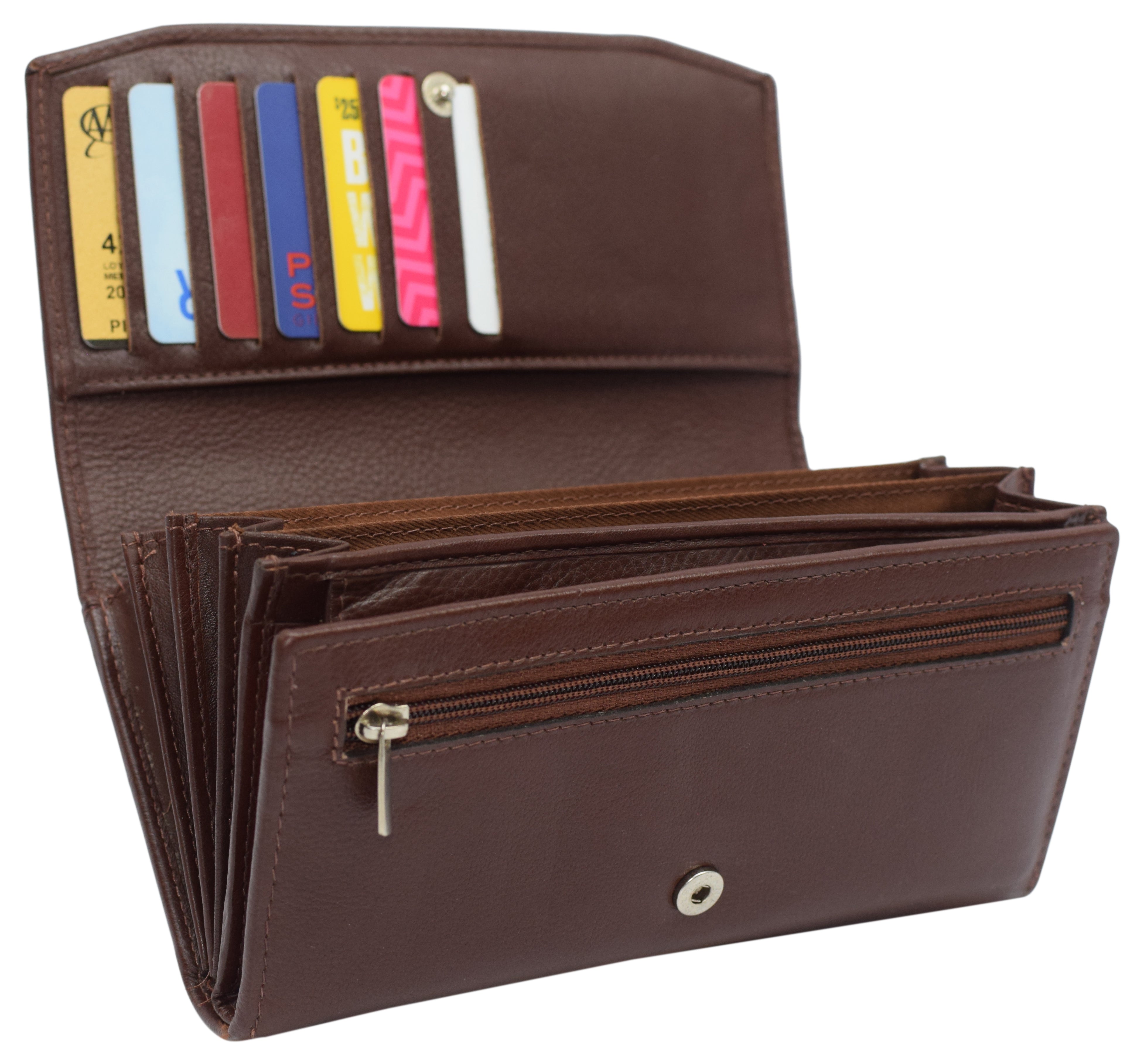 Women's Genuine Leather Wallet RFID Blocking Multi Card Holder With Cell Phone Pocket Red Women's Genuine Leather Wallet RFID Blocking Multi Card Holder With Cell Phone Pocket Red