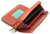 RFIDCN4575 Genuine Leather Womens RFID Blocking Security Double Zip-around Indexer Phone Wallet