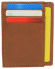 RFID510016 Swiss Marshall RFID Blocking Front Pocket Leather Slim Credit Card Case Holder Wallet