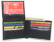 RFID Blocking Genuine Leather Printed Theme Bifold Wallets with Gift box for men RFID53_