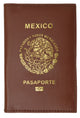 Mexico Passport Cover Genuine Leather Travel Wallet with Emblem Pasaporte 151 Mexico-[Marshal wallet]- leather wallets