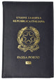 Italy Passport Wallet with Credit Card Holder Genuine Leather Passport Cover with Italy Emblem Imprint Passaporto 601 Italy-[Marshal wallet]- leather wallets