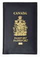 Genuine Leather Passport Wallet, Cover, Credit Card Holder with Canada Emblem Imprint for International Travel 601 Canada-[Marshal wallet]- leather wallets