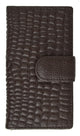 Croco Embossed Credit Card Holder with Snap 118 268-[Marshal wallet]- leather wallets