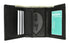 2519 TABK Genuine Leather Tri Fold Badge Holder Wallet Black, Police Badge Holder