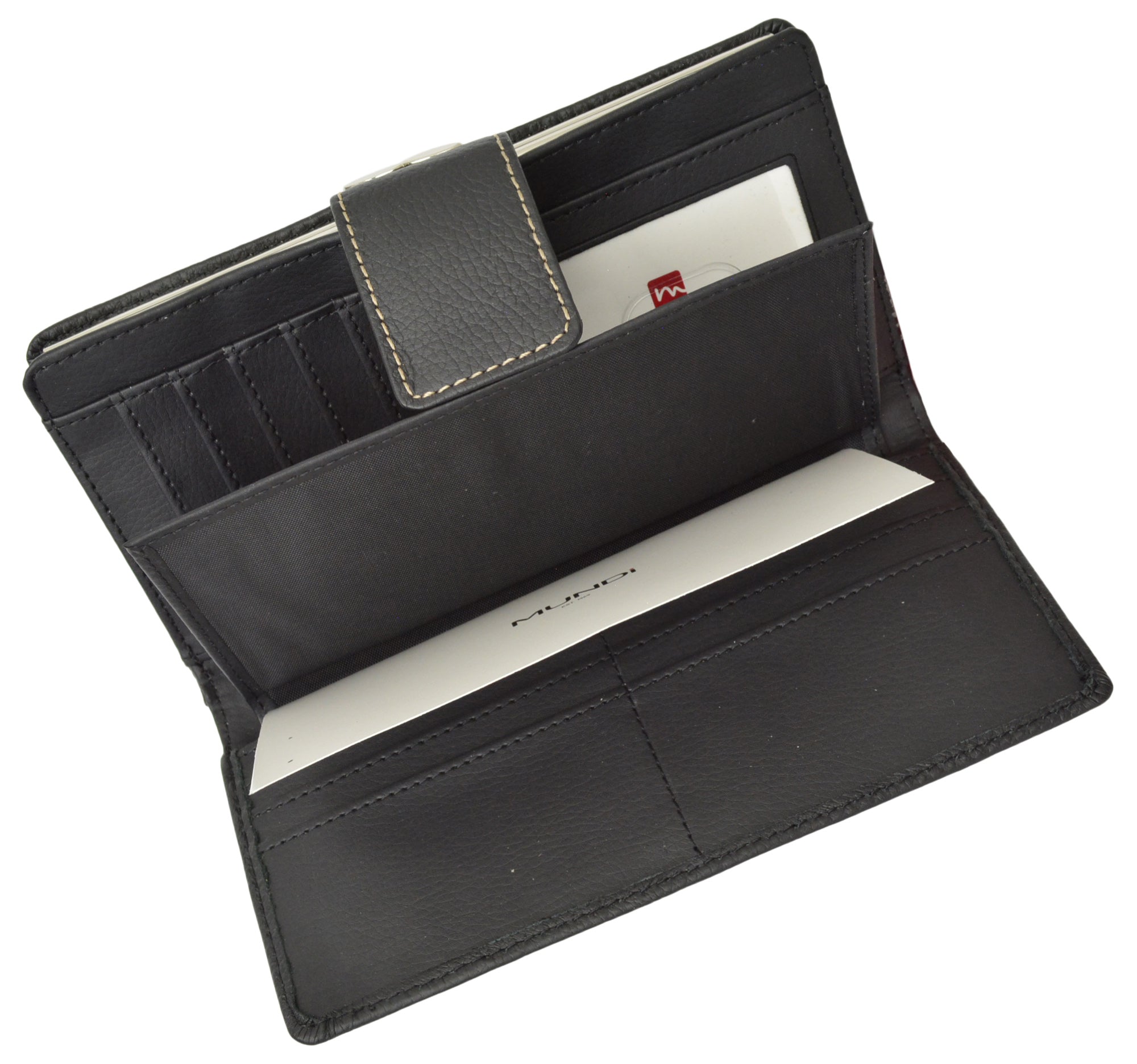 Mundi Rio Leather Index Wallet With RFID Protection - Slim Wallet Clutch For Women