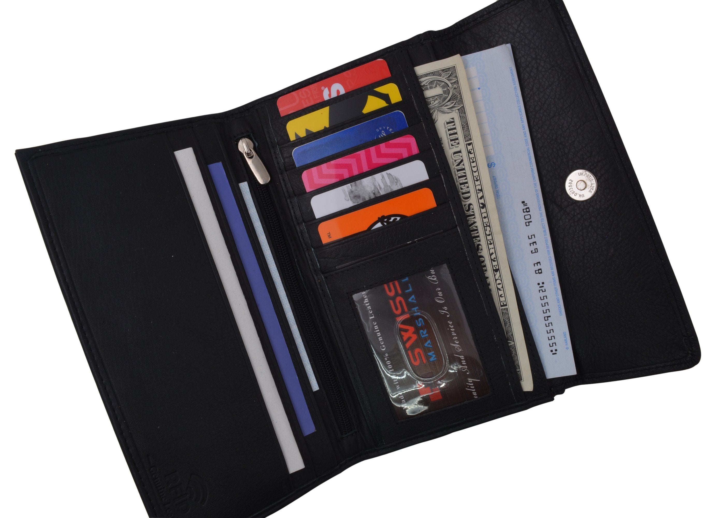  TIME WARRIOR Women's Wallet DA RFID Blocking Leather