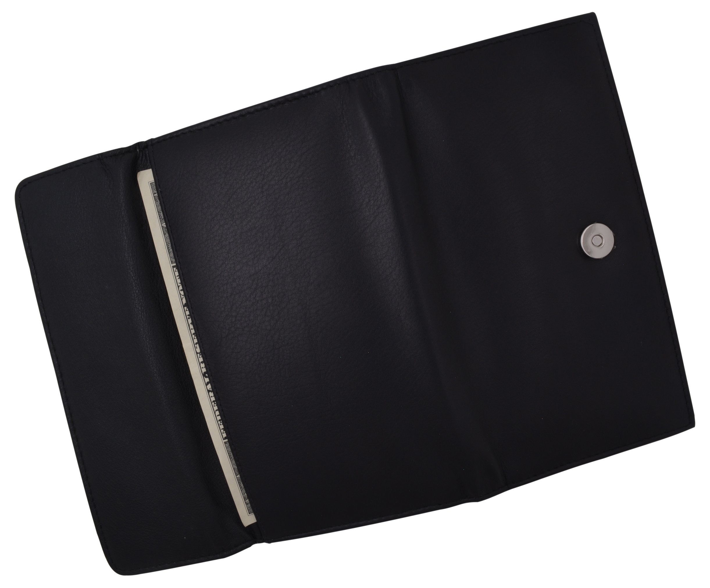 ehsbuy Womens Genuine Leather Zip Credit Card Holder Wallet RFID Blocking  40 Card Slots (Black) : : Fashion