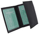 Men's Genuine Soft Leather Multiple ID Windows Slim Trifold Holder 1517BK-[Marshal wallet]- leather wallets