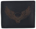 New Skull & Wings Printed Logo Mens RFID Bifold Genuine Leather Wallet /53HTC Skull Wings