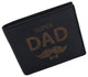 Super Dad Mens RFID Blocking Leather Bifold Wallet Father's Day gift /53HTC Super Dad-[Marshal wallet]- leather wallets