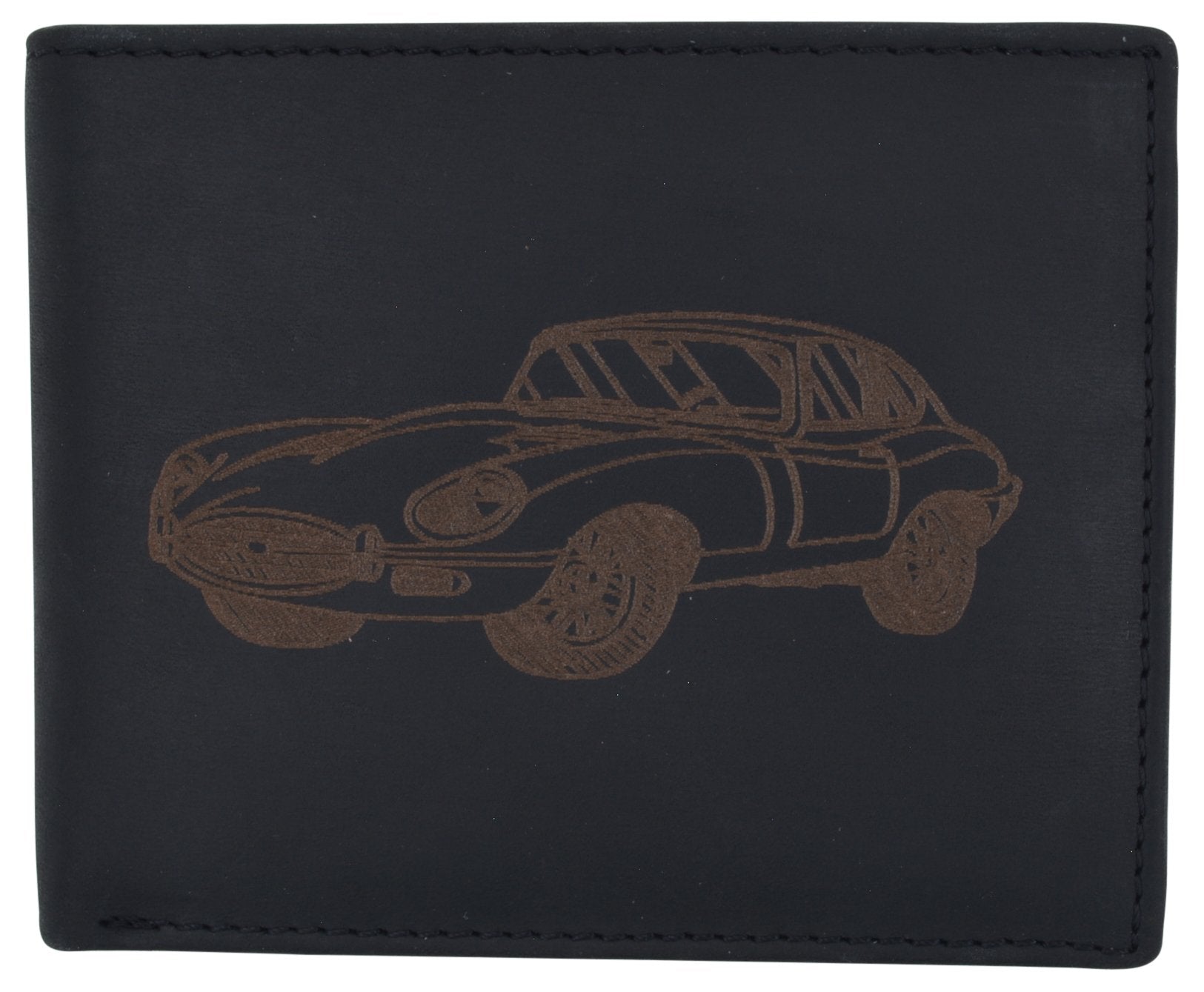 Mens Shelby Cobra Car Logo Rfid Leather Bifold Flap Card Id Holder Wallet /53htc Shelby Cobra - Black