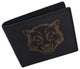 Mens Wolf Logo RFID Blocking Genuine Leather Card ID Bifold Wallet /53HTC Wolf-[Marshal wallet]- leather wallets
