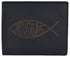 New Men's RFID Jesus Printed Logo Genuine Leather Bifold Wallet /53HTC Jesus