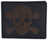 Skull Bones Logo RFID Genuine Leather Credit Card ID Holder Bifold Wallet /53HTC Skull