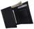 Genuine Leather Kids Slim Compact ID and Coin Pocket Trifold Boys Black Wallet K700-[Marshal wallet]- leather wallets