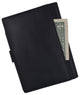Leather Black Passport Holder Cover Case Wallet USA Embedded Logo Travel U.S Wallets  1051 USA-[Marshal wallet]- leather wallets